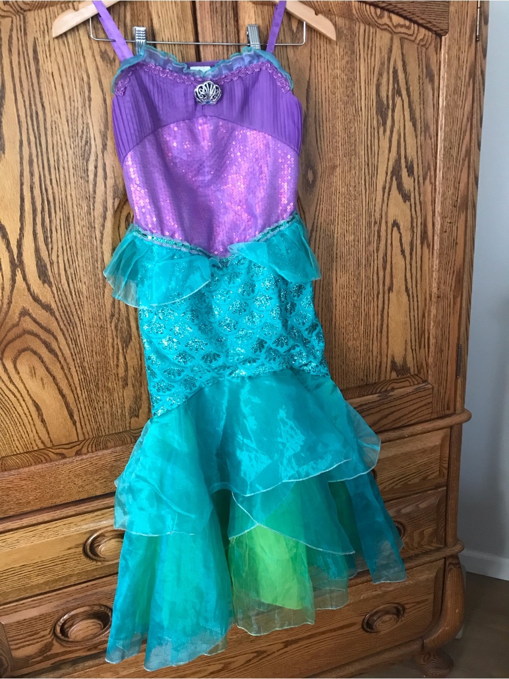 Disney Store Ariel the Mermaid Costume Size 11/12 Girls Dress Up Halloween